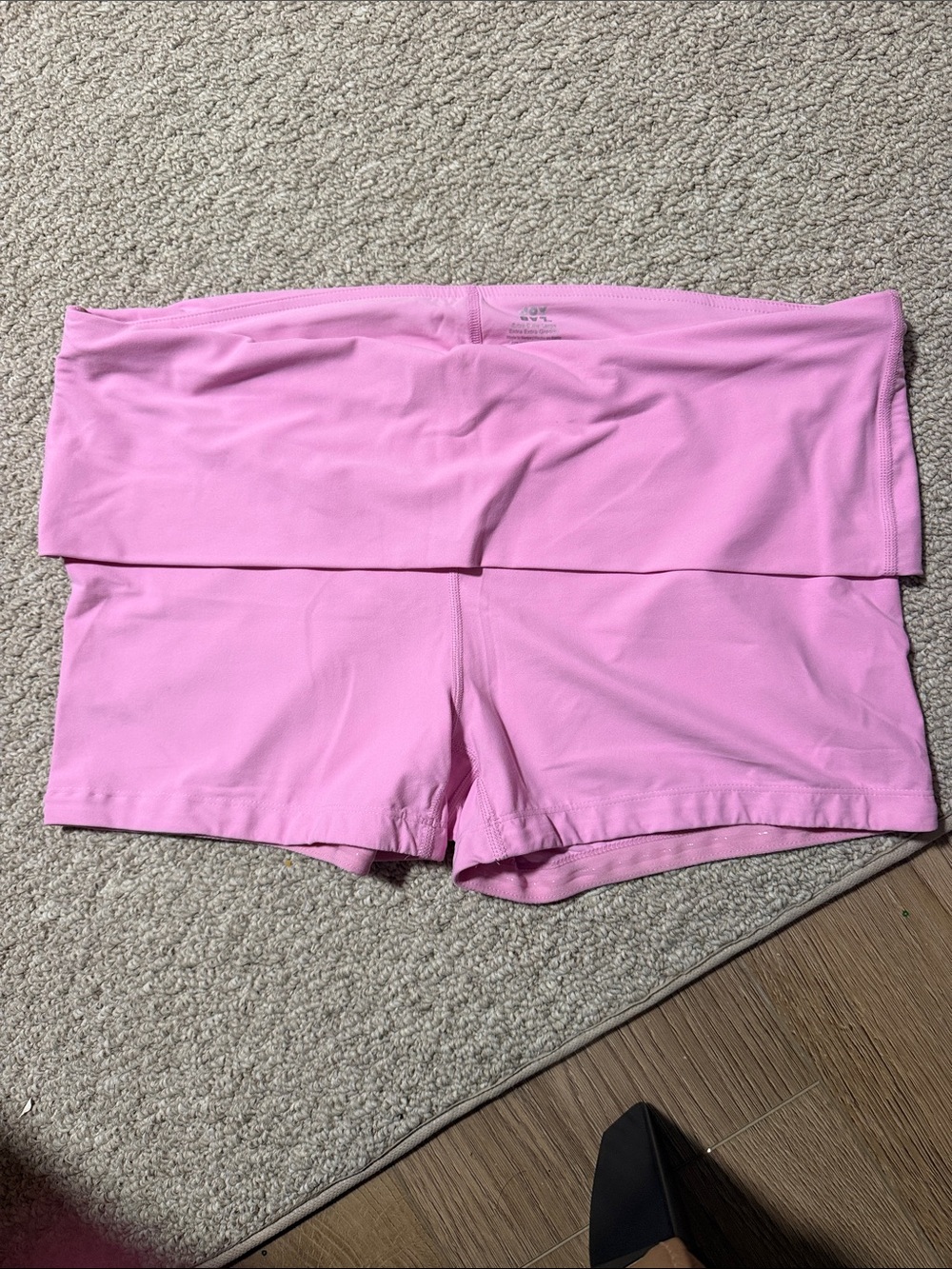 JoyLab Fold-Over Waist Light Pink Bike Shorts